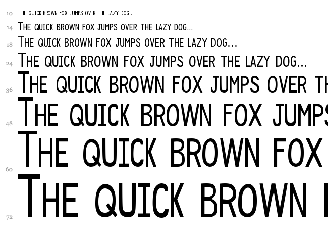 DJB Speak Up font waterfall